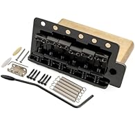 Fits American Vintage Strat style electric guitar with narrow string spacing tremolo bridge system, 6-screw mounting model Total string spacing: 10.5x5=52.5mm (2-1/16 inch), mounting screw holes spacing: 11.2x5=56mm (2-7/32 inch) Vintage style harden...