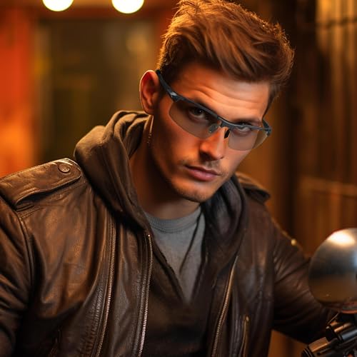 LVIOE CAT.2 Night Vision Glasses for Driving Ultra Light Al-Mg Polarized Sunglasses Men Reduce Glare for Day & Night N8177G2