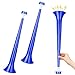 2 Pcs Stadium Horn 21 Inch Vuvuzela Plastic Collapsible Cheering Trumpets for Sporting Events Football Carnival Party Supplies (Blue)