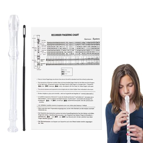 Flauta dulce soprano para niños, instrumento de flauta dulce para principiantes, tecla G, 8 agujeros, clarion portátil, resistente a la humedad, grabadora de ahorro de trabajo para actuaciones