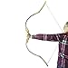 ZSHJGJR 60 Inch Archery Traditional Recurve Bow Takedown Wooden Longbow 30-50lbs Handmade Hunting Horse Bow for Right Hand Hunting (35lbs)