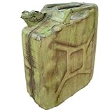 Bidón de metal con acabado artesanal