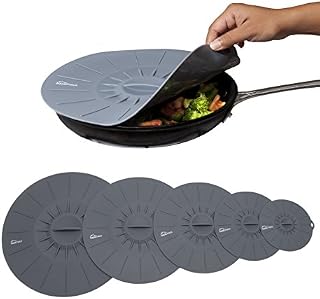 Basic Haus Microwave Cover Silicone Lids - Set of 5: 6, 8, 10