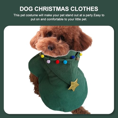 Disfraz de Navidad para perro BESPORTBLE M verde miniatura 4