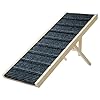 Dog Ramp for Bed, 43.5″ Long Wooden Foldable Dog Ramp, 6 Adjustable Heights from 14″ to 26″ with Anti-Slip Traction Mat, Portable Pet Ramp for Car, Bed, Couch, Max 200lbs – 43.5inch