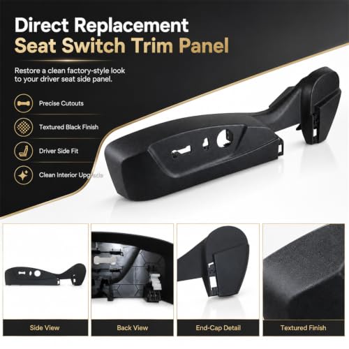 Panel de ajuste para interruptor de asiento Malibu 2013-2016 negro 22753131 4