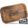 RAW Wood Rolling Tray | Size - Small | Sturdy RAW Designed Wood with Curved Corners - No Creases!