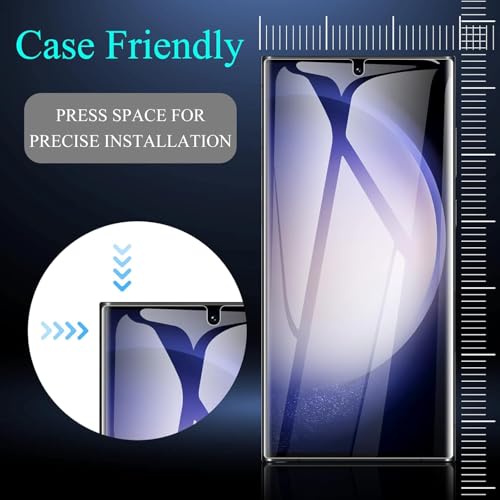 Image of VIZER Privacy Screen Protector for Samsung Galaxy S23 Ultra / Samsung Galaxy S22 Ultra (2 Pack) | Anti-Spy Privacy Film | Full Coverage Screen Guard | Fingerprint Unlock Compatible | HD Clarity | Bubble-Free | Scratch Resistant