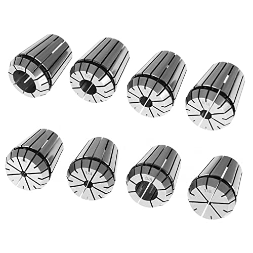 Kimllier KM-1507224-788266-LR 8Pcs Carbon Steel Er32 Spring Collet Set 1/8 cover
