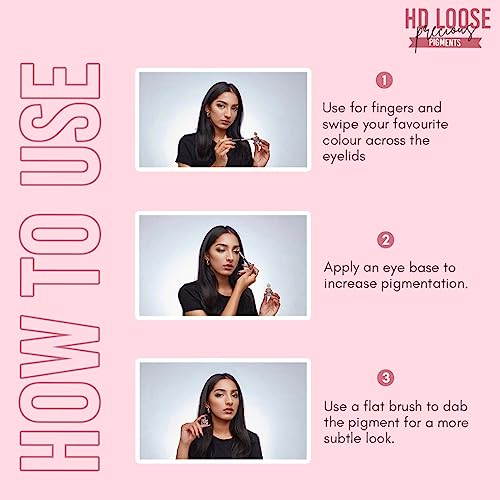 C2P Pro Eyeshadow Pigment for Eye Makeup - 2g | Long-Lasting and Highly Pigmented Loose Precious Pigments with Metallic Effect | Cosmetics For Women and Girls,Magic Bow 405, 2 grams