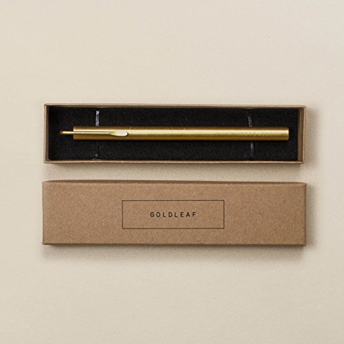 Bolígrafo Goldleaf Clip metálico con tinta negra miniatura 5