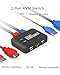 immagine 7Generic Brands - Interruttore USB KVM HDMI a 2 porte, 4 K a 60 Hz, adattatore per PC monitor, tastiera e mouse, connettore USB splitter HD