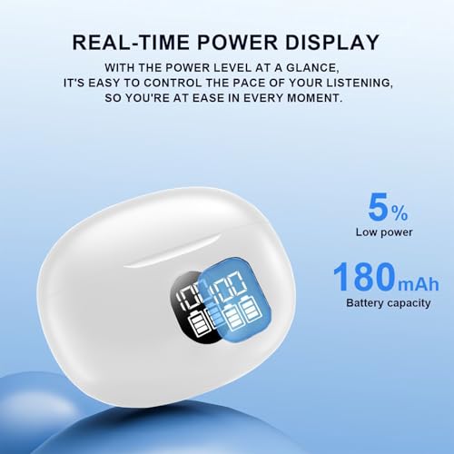Mini Wireless Earbuds, Portable in Ear Headphones, Bluetooth 5.3 Headphones with Built-in Microphone, Ipx5 Immersive Sound Headset for Workout/Running additional image 2