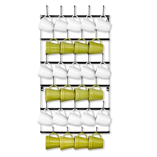 Sorbus Large Rustic Mug Rack 27-Hook