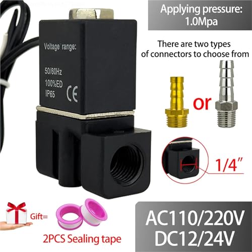 Électrovanne pneumatique DC24V 1/4" normalement fermée - 4