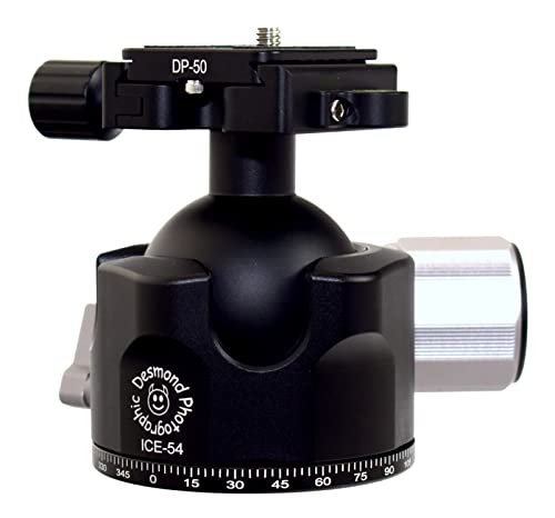 Ice-54 54Mm Low Profile Ball Head Arca Compatible W Pan Lock & Qr Plate For Tripod #TOP1