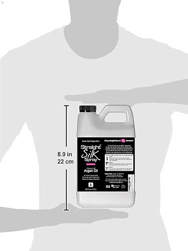 Miniatura 10 de Spray de seda lacio con aceite de argán marroquí protector de alisado y desenredante  Sin alcohol  Protector de calor de hasta 450 F  Plancha plana