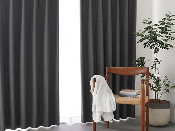 日本製 1級遮光 防炎 ドレープカーテン（幅100×丈245cm・2枚入り