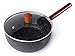 wok 18cm Pan en bois anti-brûlant poignée lait pot multifonctionnel non bâton pot pot pot bouillant pot peut accrocher la couverture de verre
