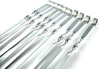 SI 6X 56 cm LONG METAL BBQ BARBECUE KEBAB FOOD MEAT GRILL STICKS SKEWERS COOKING 60CM LONG