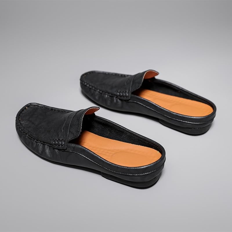 Loafers for Men Round Toe Moccasins Penny Loafers Faux Leather Half Loafers Shoes Comfortable Anti-Slip Slip Resistant Classic Slip-ons2