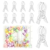 EMART スプリングクリップ 10パック 強力 撮影用クリップ 最大開口幅5cm 背景布/装飾 固定 滑り止め 背景スタンド/写真スタジオ/木工用/DIY固定/パーティー/風船装飾/透明