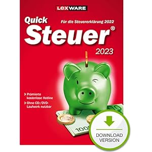 QuickSteuer 2023 (für Steuerjahr 2022) |Private und gewerbliche Steuererklärung | Download | PC Aktivierungscode per Email