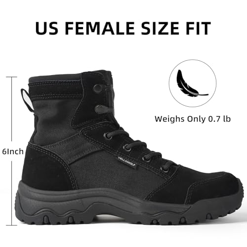 Image of Women's 6 Inch Lightweight Tactical Combat Boots - Army Desert Boots