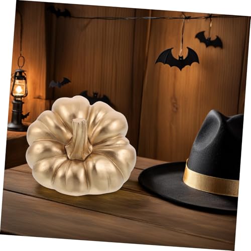 Calabazas doradas artificiales para mesas de bodas y Halloween 8