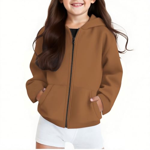 Kids Cute Hooded Sweatshirts Dressy Fashion Comfy Hoodie Fall Relaxed Sweatshirt Full-Zipper Long Sleeve With Pockets2