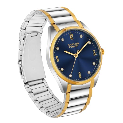 Image of Carlos Philip Axis Series Luxury Analog Watch for Men | Stainless Steel Strap | Japanese Miyota Movement | Stylish Water-Resistant Classic Timepiece