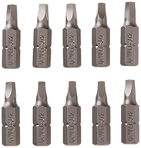 Dewalt dw2202b10 #2 square recess 1-inch bit tip (10-pa…