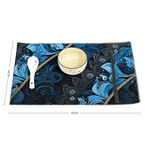 Sets de table de cuisine 45 x 30 cm contre taches et chaleur