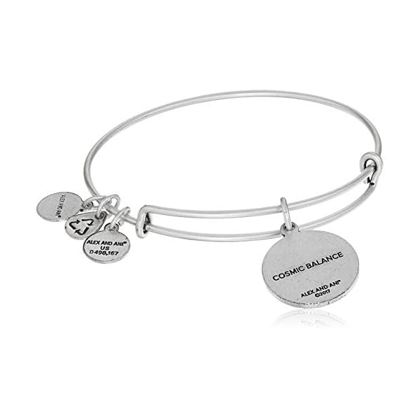 Alex-and-ANI-Cosmic-Balance-II-Expandable Alex and Ani Blueprint Expandable Bangle for Women, Cosmic Balance II Charm, Rafaelian Silver Finish, 2 to 3.5 in
