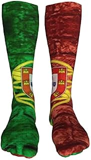 702 Unisex Walking Socks Flag Of Portugal Work Socks Sustainable Athletic Socks Nonslip Sports Socks For Outdoor Women 50Cm