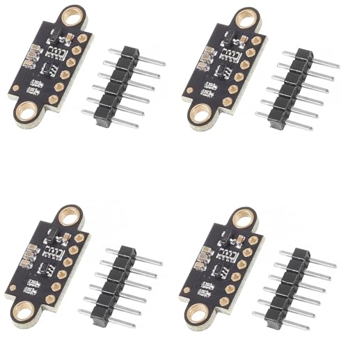 4pcs VL53L0X Time-of-Flight Ranging Sensor Flight Distance Measurement Module VL53L0X ToF Sensor for Arduino(Black)