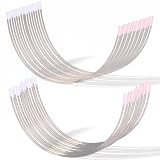GEEHUA 24 Paar BH Bügel Ersatzbügel Reparatur Set, 2 Größen Metall BH Stützringe D Cup E Cup Edelstahl Bügel für Korsett Kleidung DIY Nähzubehör