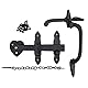 Keypak 051103N (Thumb Lever) With Locking Pin Doppelseitiger Torzugang, Antik-Schwarz, 11.5 cm20.0 cm4.5 cm