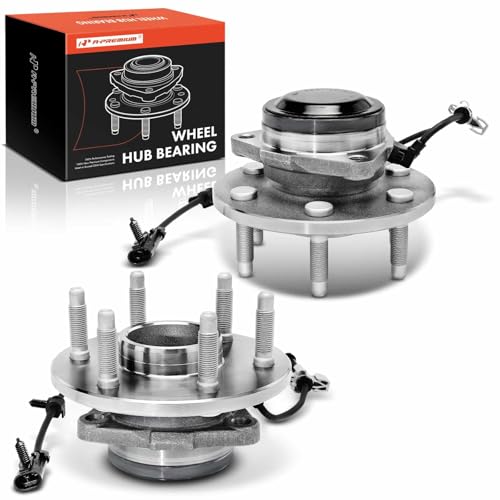 A-Premium 2 x Front Wheel Bearing and Hub Assembly with ABS & 6-Lug Compatible with Chevy & GMC & Cadillac - 1999-2013 - Silverado 1500, Avalanche 1500, Sierra 1500, Escalade, RWD