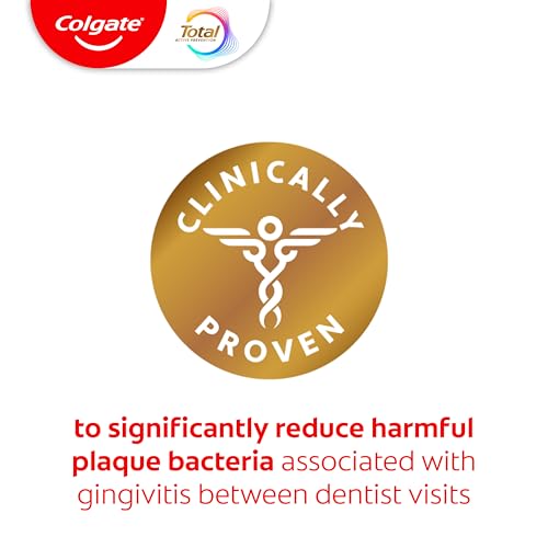 Image of Colgate Total Plaque Pro Release Whitening Toothpaste, Whitening Fluoride Toothpaste, Fights Plaque, Bad Breath, Tartar Buildup, and Helps Protect Teeth from Sensitivity, 3.0 oz