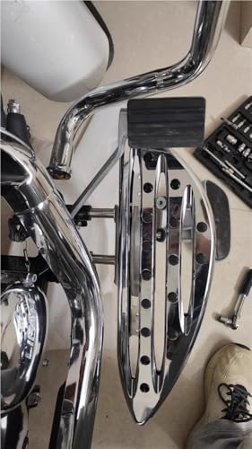 Repose-pieds avant large chrome pour Harley Dyna Softail Glide - 4