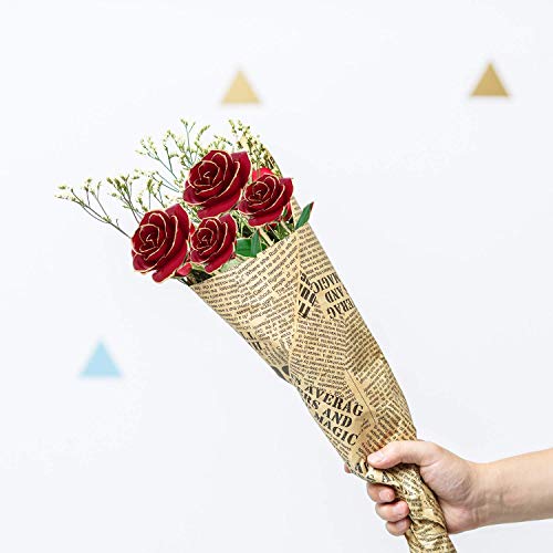 PREUP Rosa 24K Regali Natale Donna, Fiore Rosa