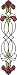 Brewster 99444 Peel & Stick Hanover Rose Stained Glass Appliqué