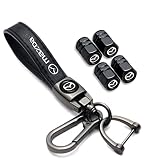 Car Wheel Caps,Tire Valve Stem Caps with Genuine Leather Keychain for Mazda Cx7 Cx5 Cx9 Cx-5 Cx3 Mx-