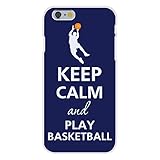 Can be as a gift Apple iPhone 6 Custom Case White Plastic Snap On - Keep Calm and Play Basketball Player Jumping