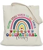 LUERHUI Occupational Therapy Gifts Tote Bag for Women Girls, Mental Health Tote Bag for OT COTA