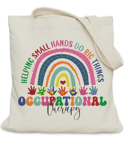 LUERHUI Occupational Therapy Gifts Tote Bag for Women Girls, Mental Health Tote Bag for OT COTA
