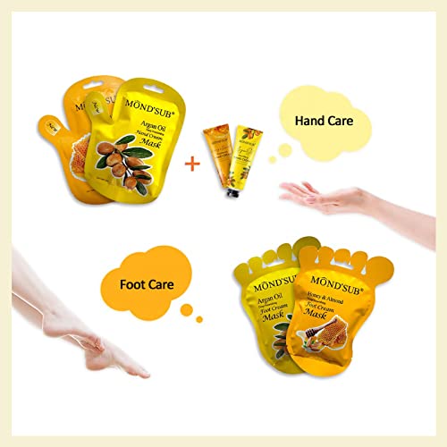 Hand Mask Hydrating Moisturizing Gloves Repair For Dry Cracked Repair Rough Skin Repair Sheet Mask Glove For Men & Women 5Pcs Elitzia Etmm01 (Argan Oil) #TOP5