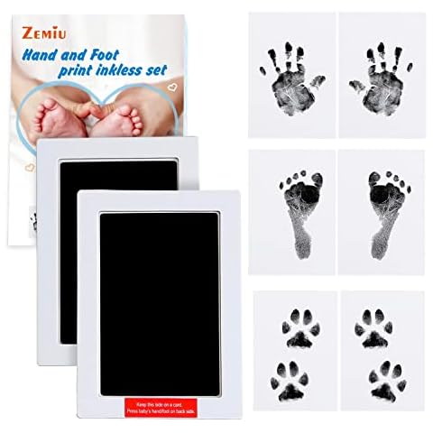 Zemiu Kit de Huellas de Bebé Recién Nacido Tinta Talla Large Cover