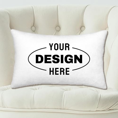 Naispanda Funda de cojín Personalizada con Cualquier Texto y Foto, Funda de Almohada Personalizada de Doble Cara para Novia, Familia, cumpleaños (Style2)